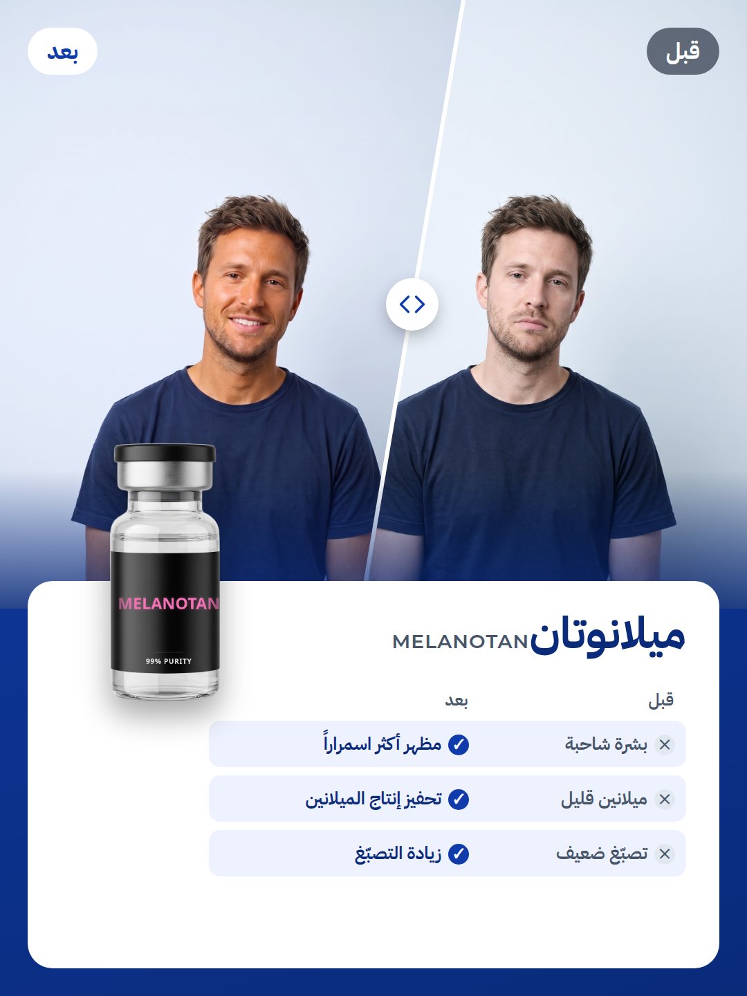 MELANOTAN: قبل وبعد